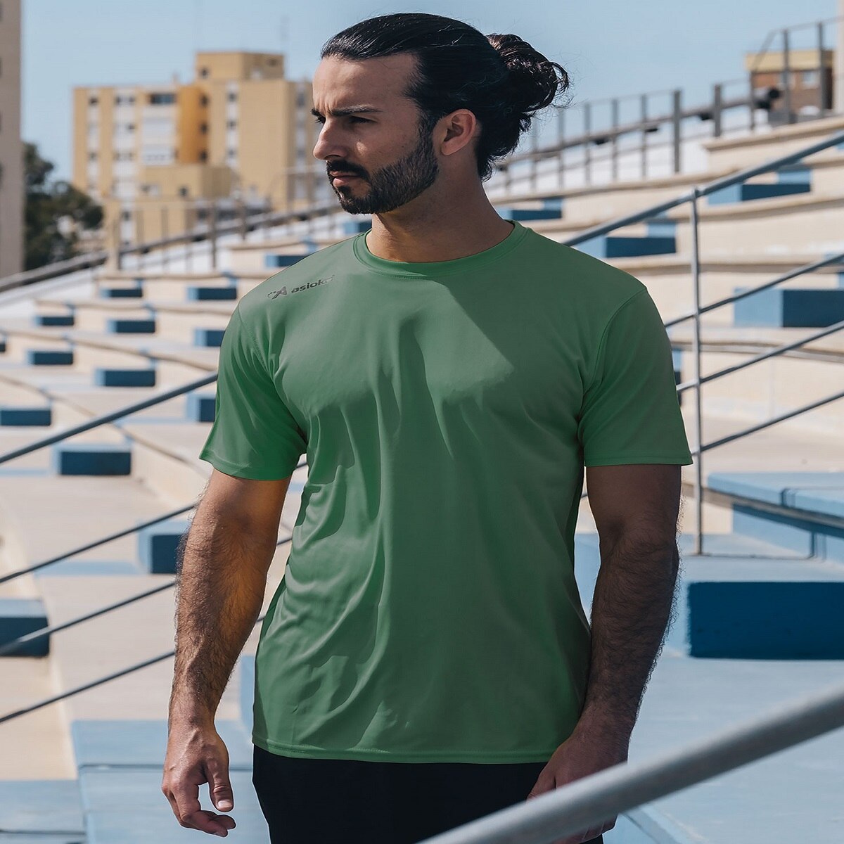 Camiseta de fútbol de niños PREMIUM Asioka - Verde Verde-2