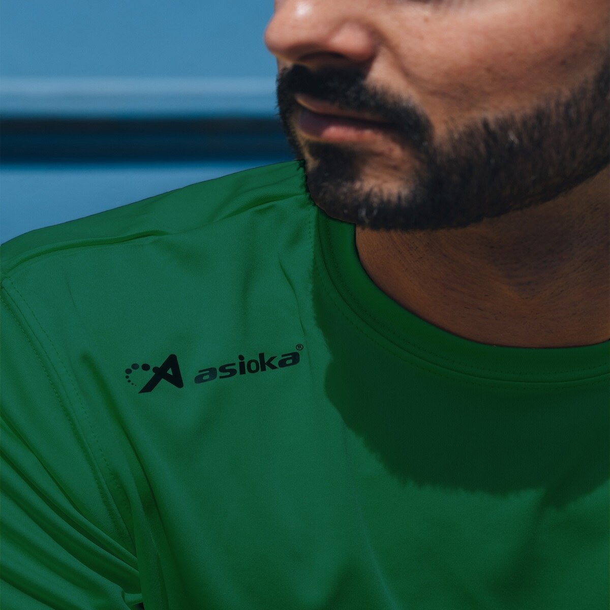 Camiseta de fútbol de niños PREMIUM Asioka - Verde Verde-4