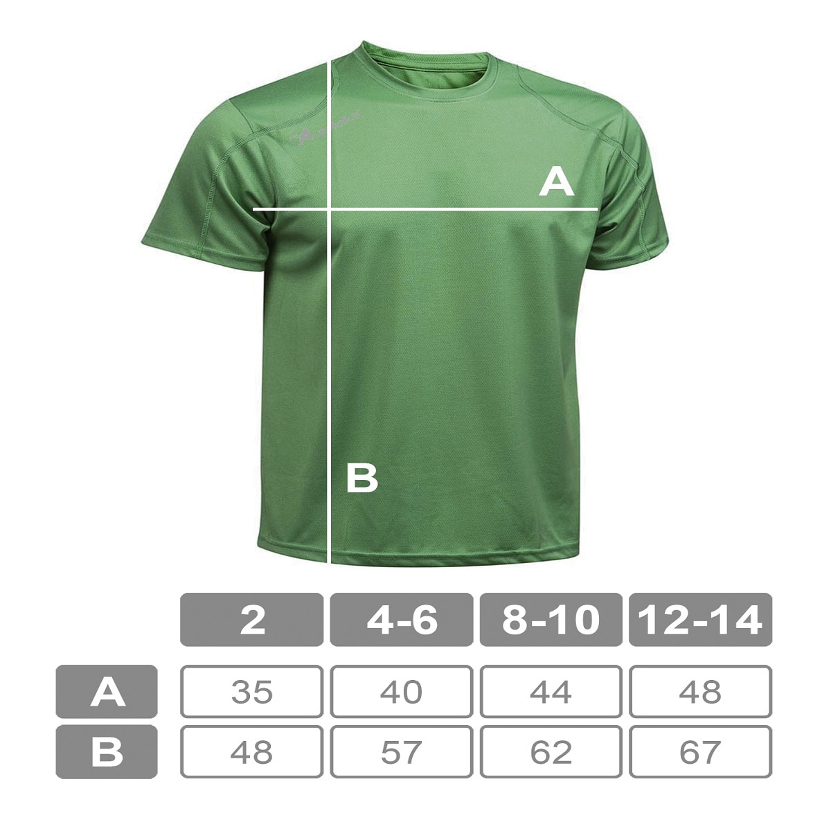 Camiseta de fútbol de niños PREMIUM Asioka - Verde Verde-8