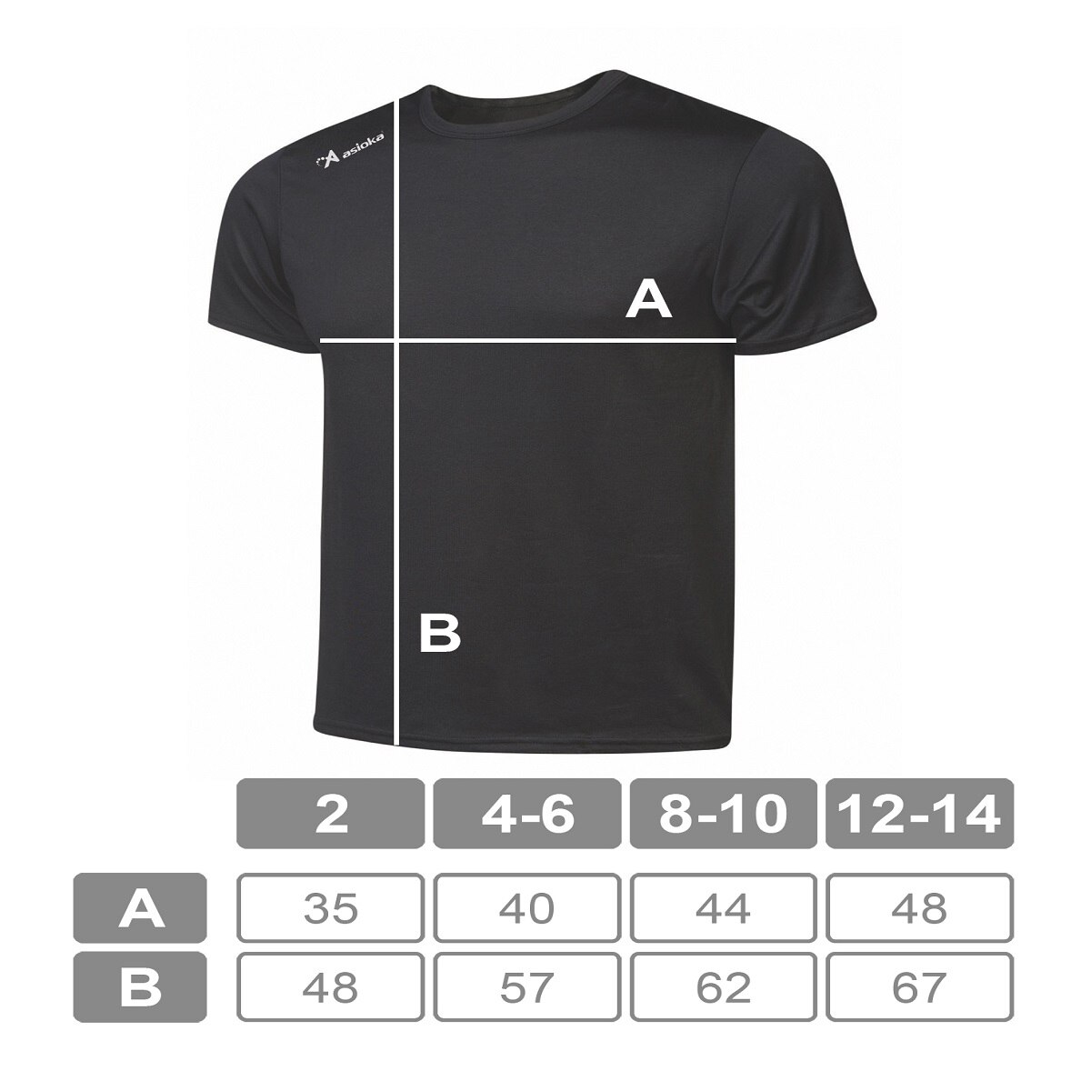 Camiseta de fútbol de niños PREMIUM Asioka - Negro Negro-8