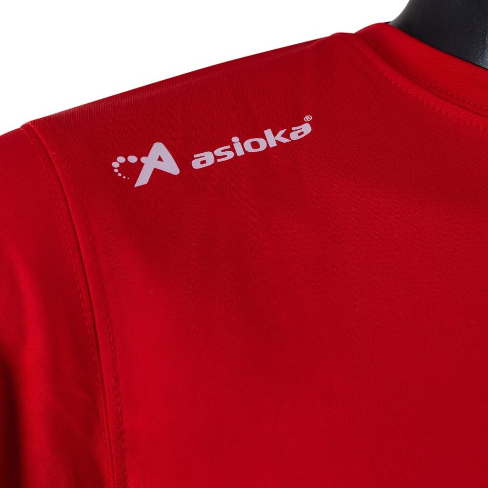 Camiseta de fútbol de niños PREMIUM Asioka - Rojo Rojo-3