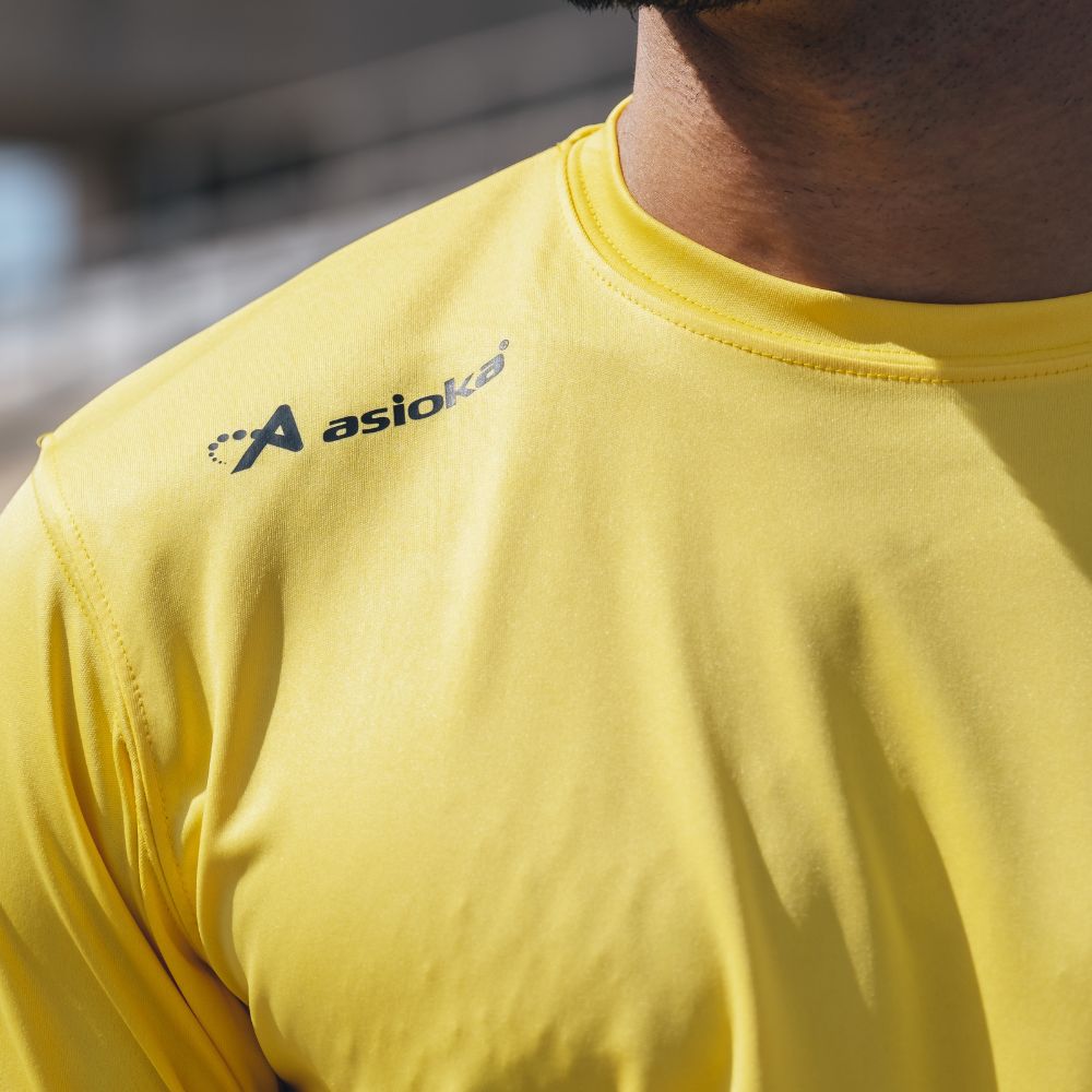 Camiseta de fútbol de niños PREMIUM Asioka - Amarillo Amarillo-4