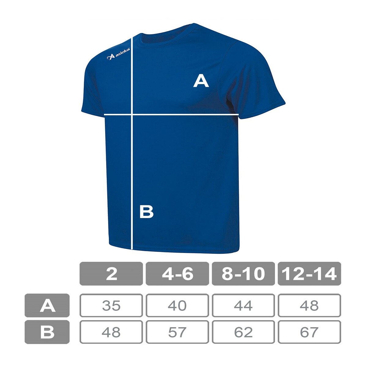 Camiseta de fútbol de niños PREMIUM Asioka - Morado Azul royal-8