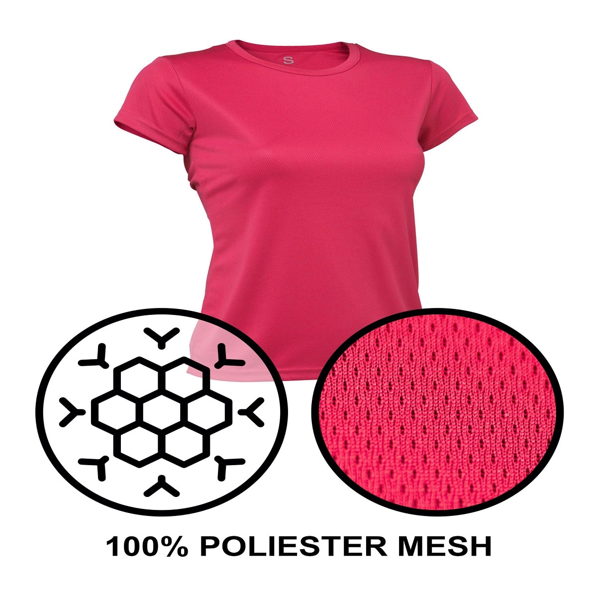 Imagen 4 de Camiseta deportiva de mujer PO Asioka - Fucsia Fucsia