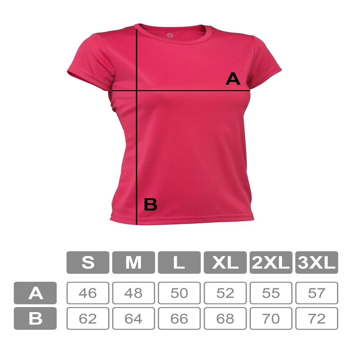 Imagen 6 de Camiseta deportiva de mujer PO Asioka - Fucsia Fucsia