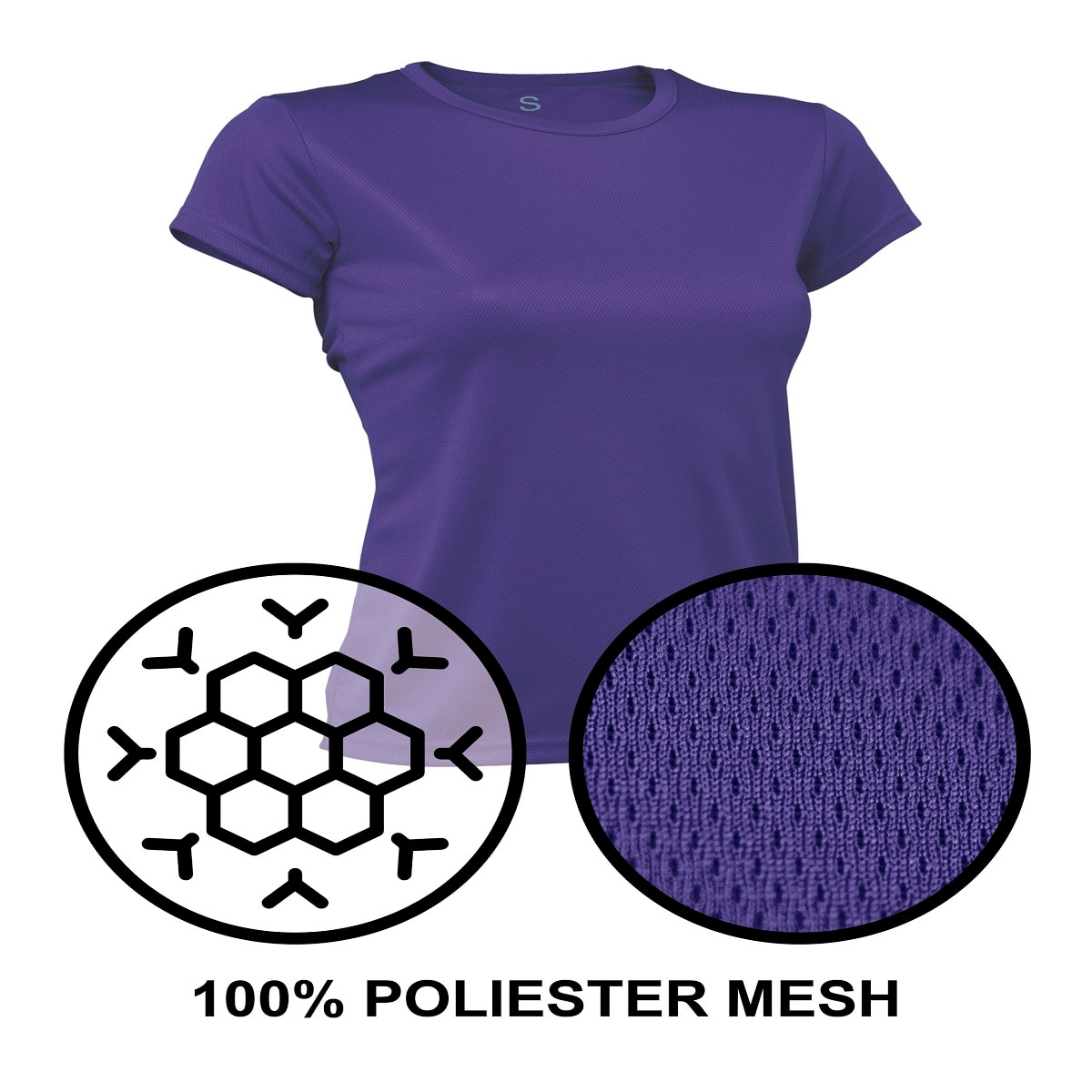 Imagen 4 de Camiseta deportiva de mujer PO Asioka - Morado Morado