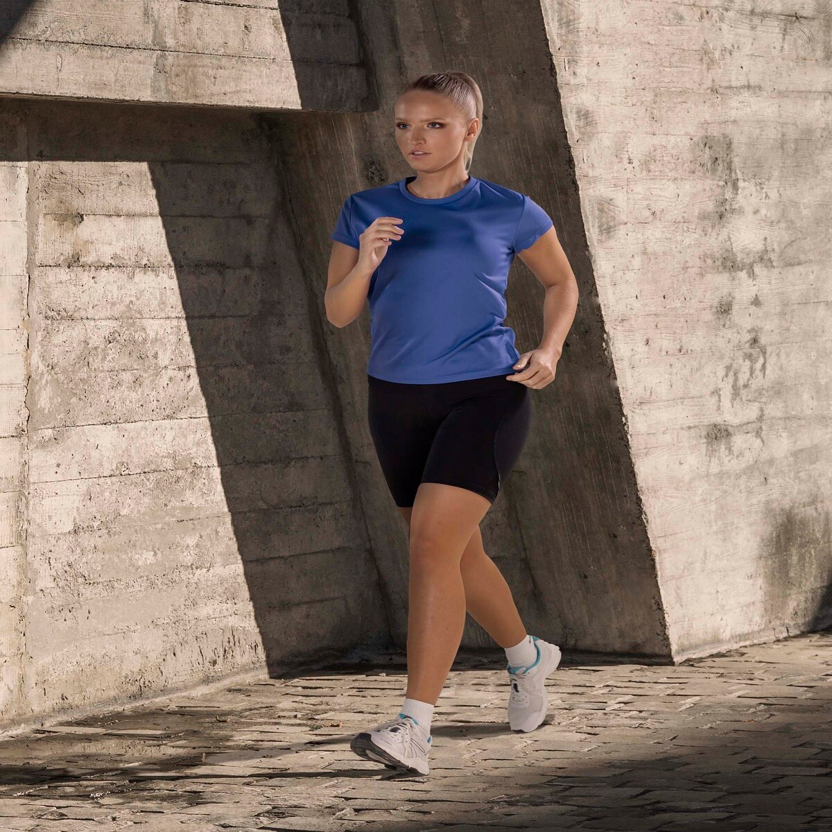 Camiseta deportiva de niña PO Asioka - Azul royal Azul royal-3