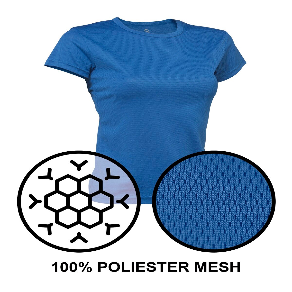Camiseta deportiva de niña PO Asioka - Azul royal Azul royal-4