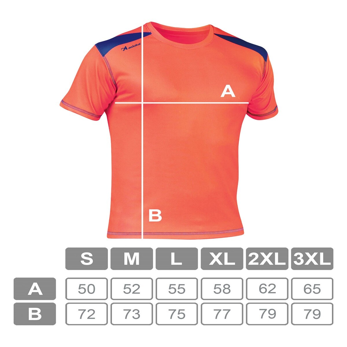 Camiseta de Running de hombre VOLGA Asioka - Naranja fuerte Naranja fuerte-7