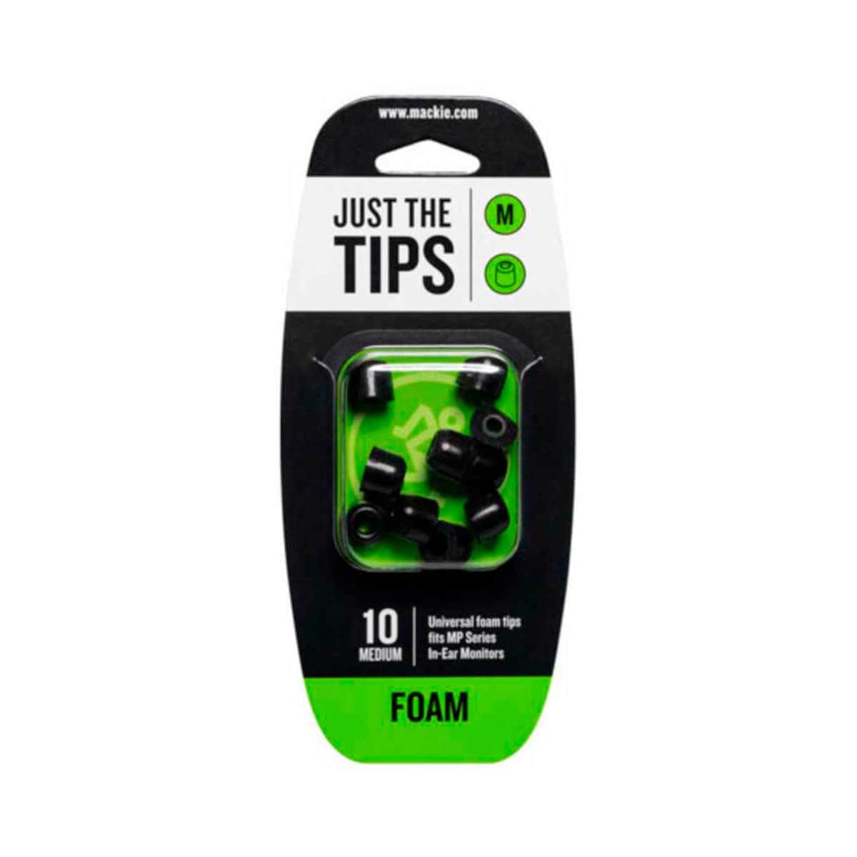 Auriculares In Ear Mackie MP Series Medium Foam Black Tips Kit Negro-1