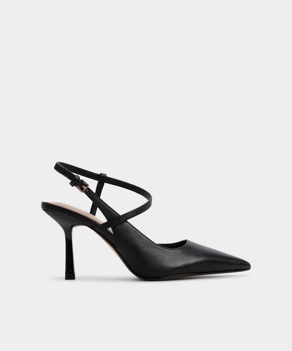 Zapatos de salón de mujer con punta afilada - Negro Negro-1
