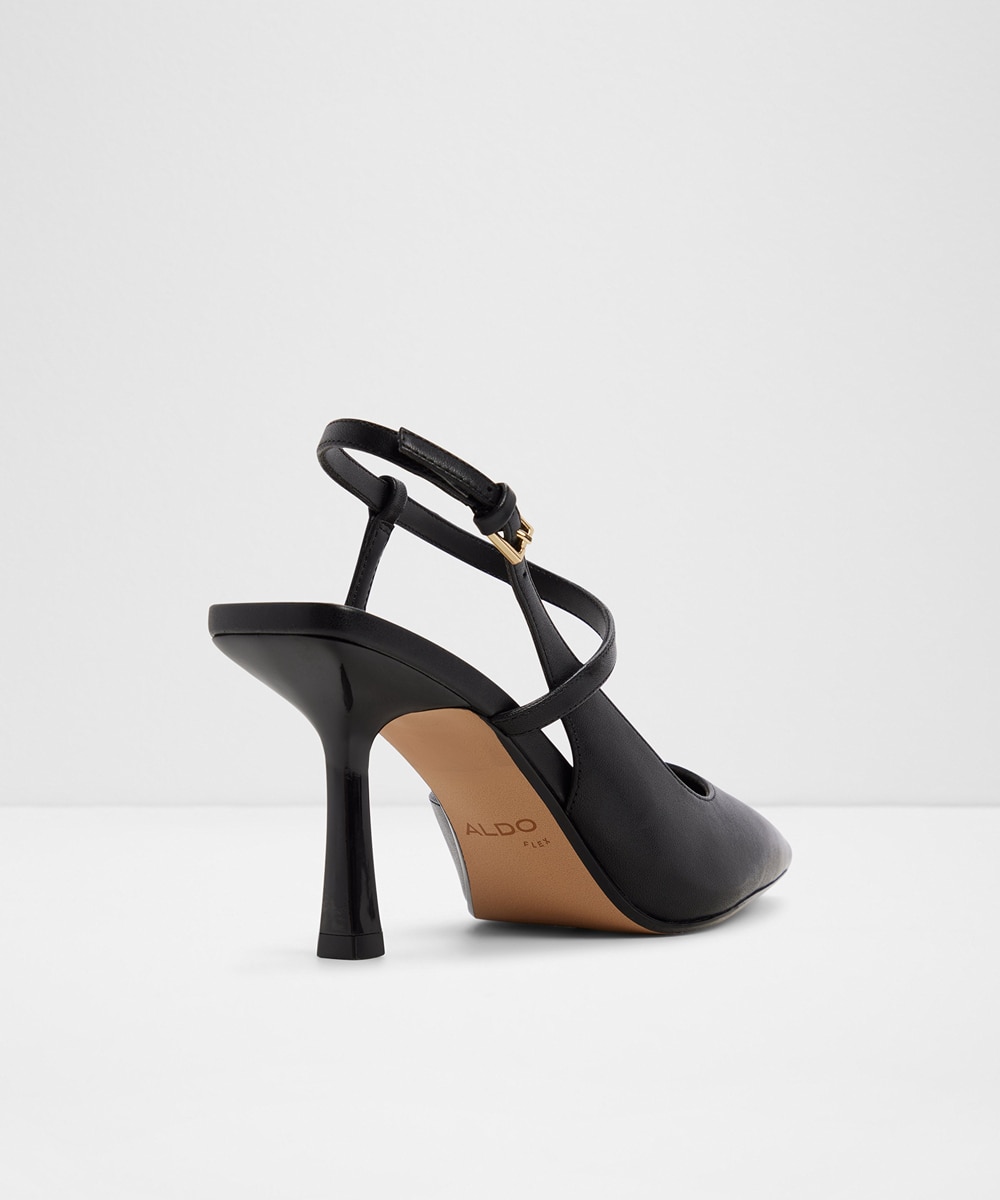 Zapatos de salón de mujer con punta afilada - Negro Negro-2