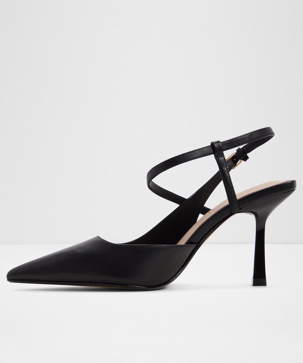 Zapatos de salón de mujer con punta afilada - Negro Negro-4