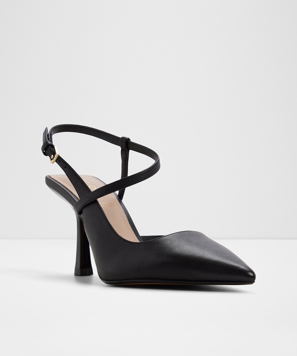 Zapatos de salón de mujer con punta afilada - Negro Negro-5