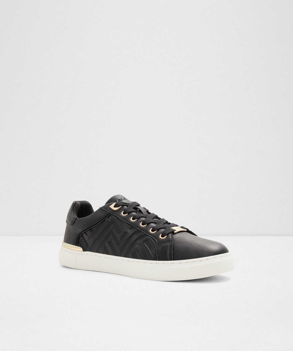 Zapatillas deportivas de mujer con punta redonda - Aldo - Negro mate Negro mate-4