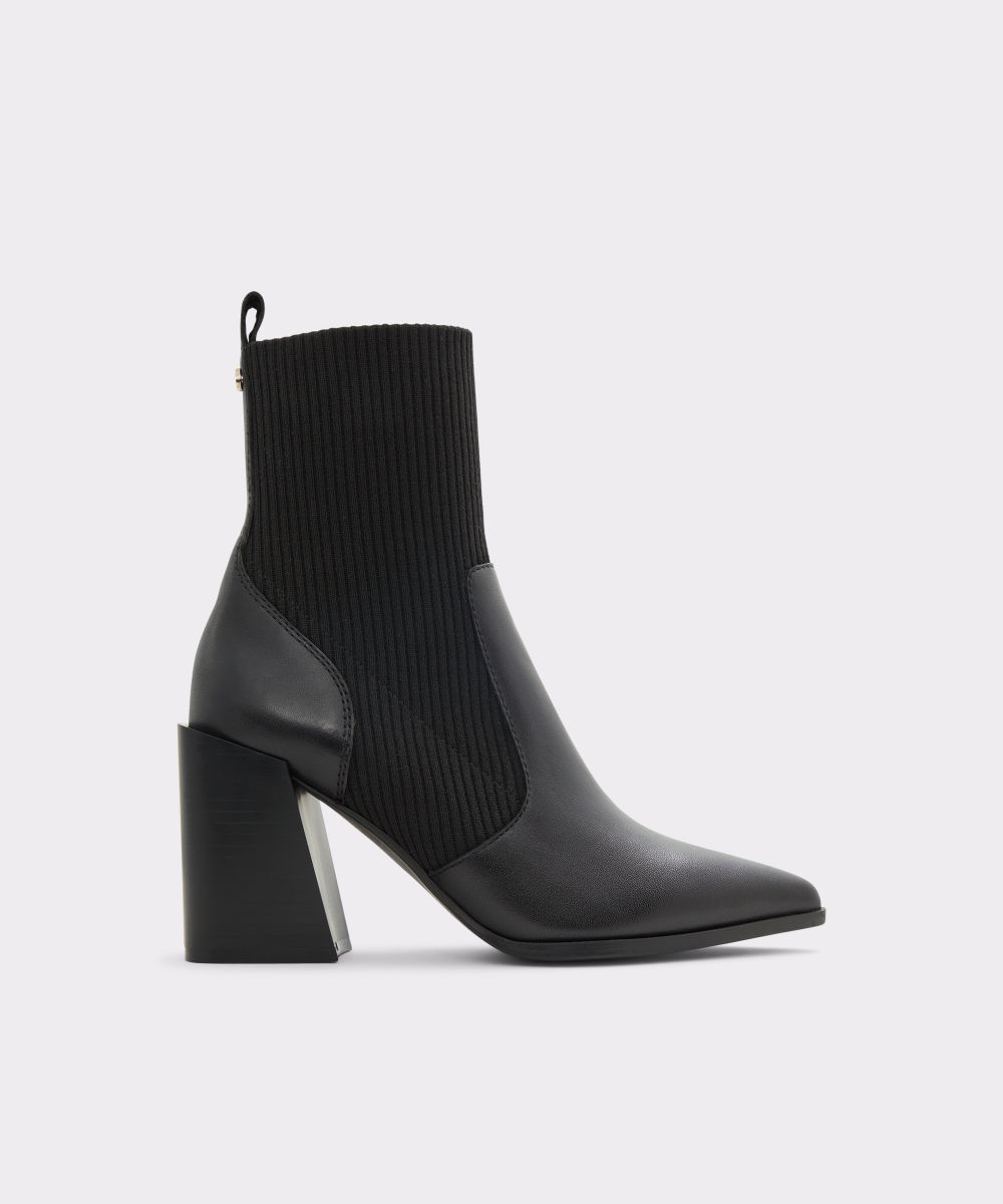 Botines básicos de mujer con punta afilada - Aldo - Negro Negro-1