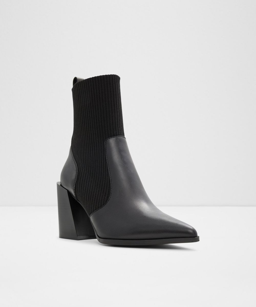 Botines básicos de mujer con punta afilada - Aldo - Negro Negro-4