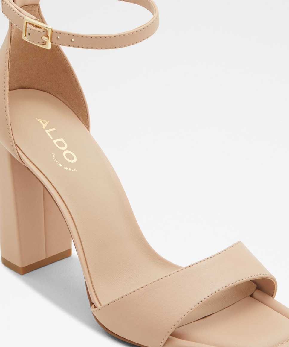 Aldo Sandalias Color Beige Altas Tacón Alto Sandalias Tacon Color Crema  Sandalias De Tacón De Mujer - Main Image