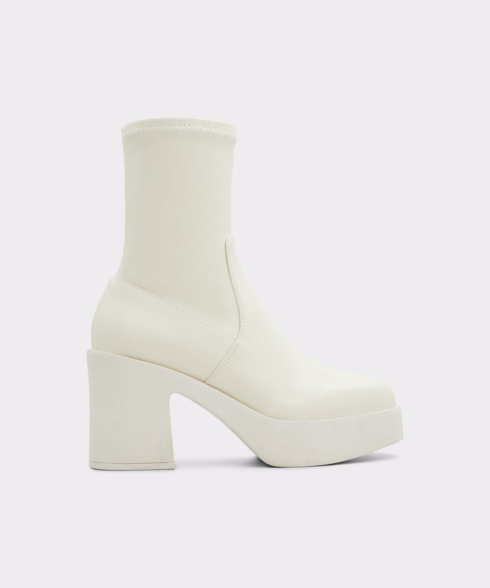Botines de mujer con punta cuadrada - Aldo - Blanco Blanco-1