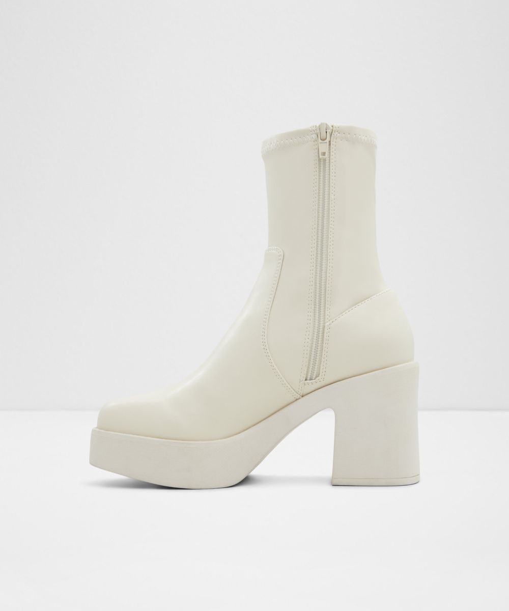 Botines de mujer con punta cuadrada - Aldo - Blanco Blanco-2