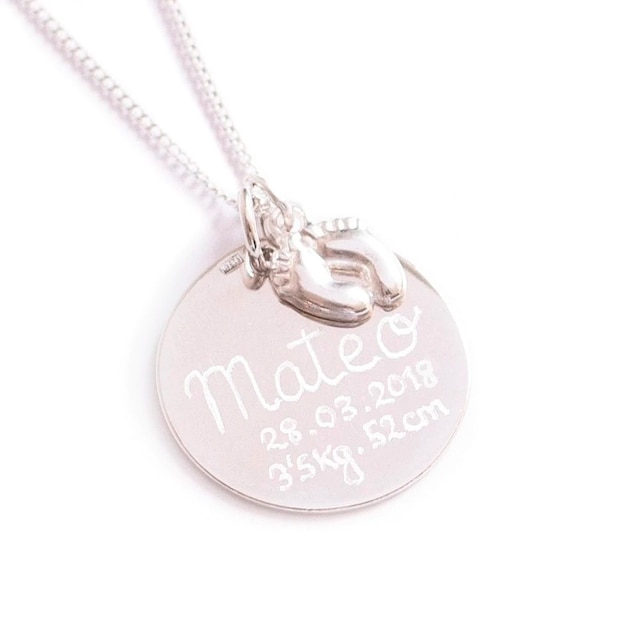etiqueta un millón Comercial Colgante para mujer El Recién Nacido personalizable con datos del nacimiento en plata · El Corte Inglés etiqueta un millón Comercial Colgante para mujer El Recién Nacido personalizable con datos del nacimiento en plata · El Corte Inglés