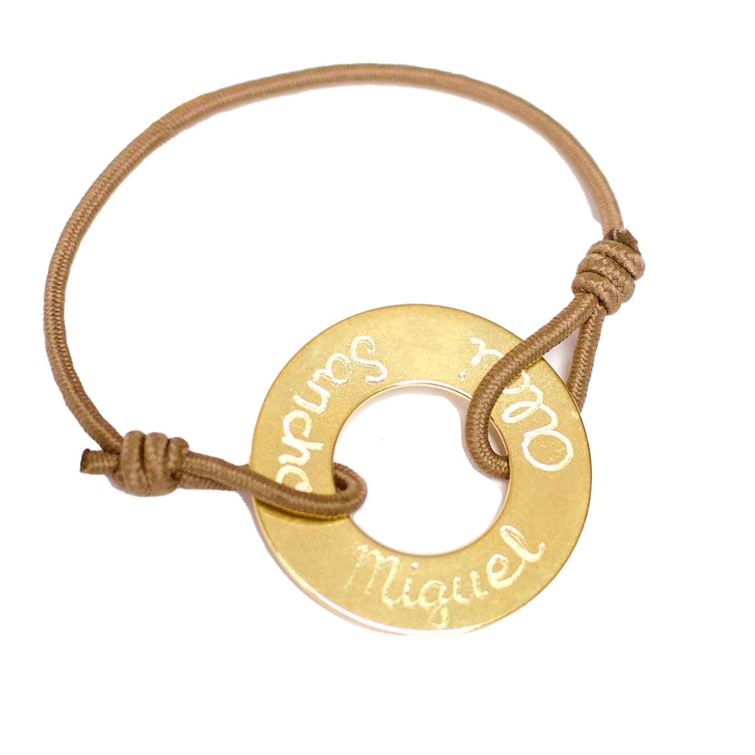 Pulsera para mujer El Recién Nacido aro de oro personalizado con nombre Dorado Dorado-1
