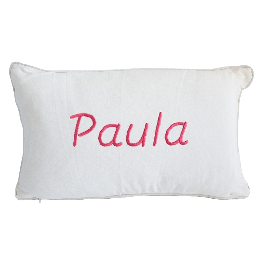 Cojín infantil rectangular El Recién Nacido personalizable con nombre bordado - Rosa Rosa-1