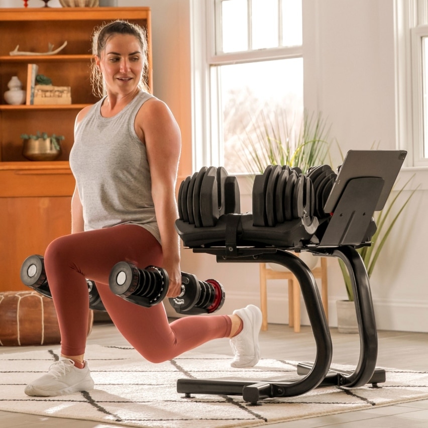 Soporte de mancuernas con rack de entretenimiento BowFlex - Negro Negro-2