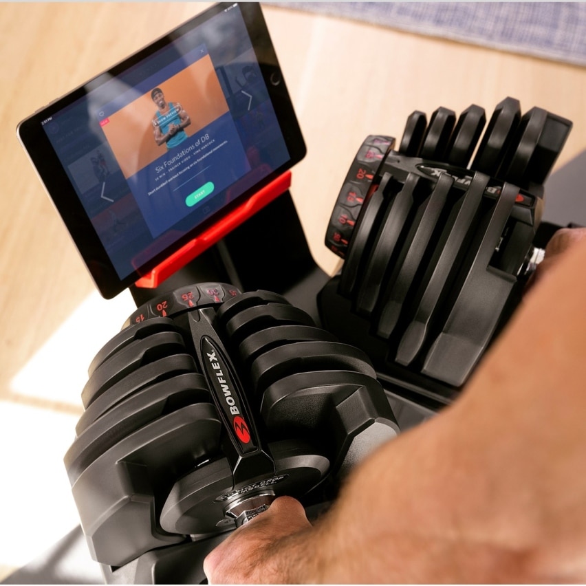 Soporte de mancuernas con rack de entretenimiento BowFlex - Negro Negro-4
