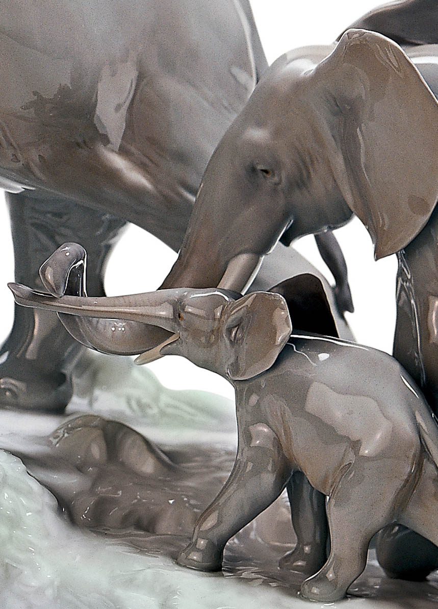 Imagen 4 de Figura Decorativa Elefantes en camino Lladró - Gris Gris