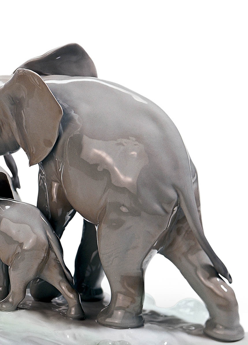 Imagen 5 de Figura Decorativa Elefantes en camino Lladró - Gris Gris