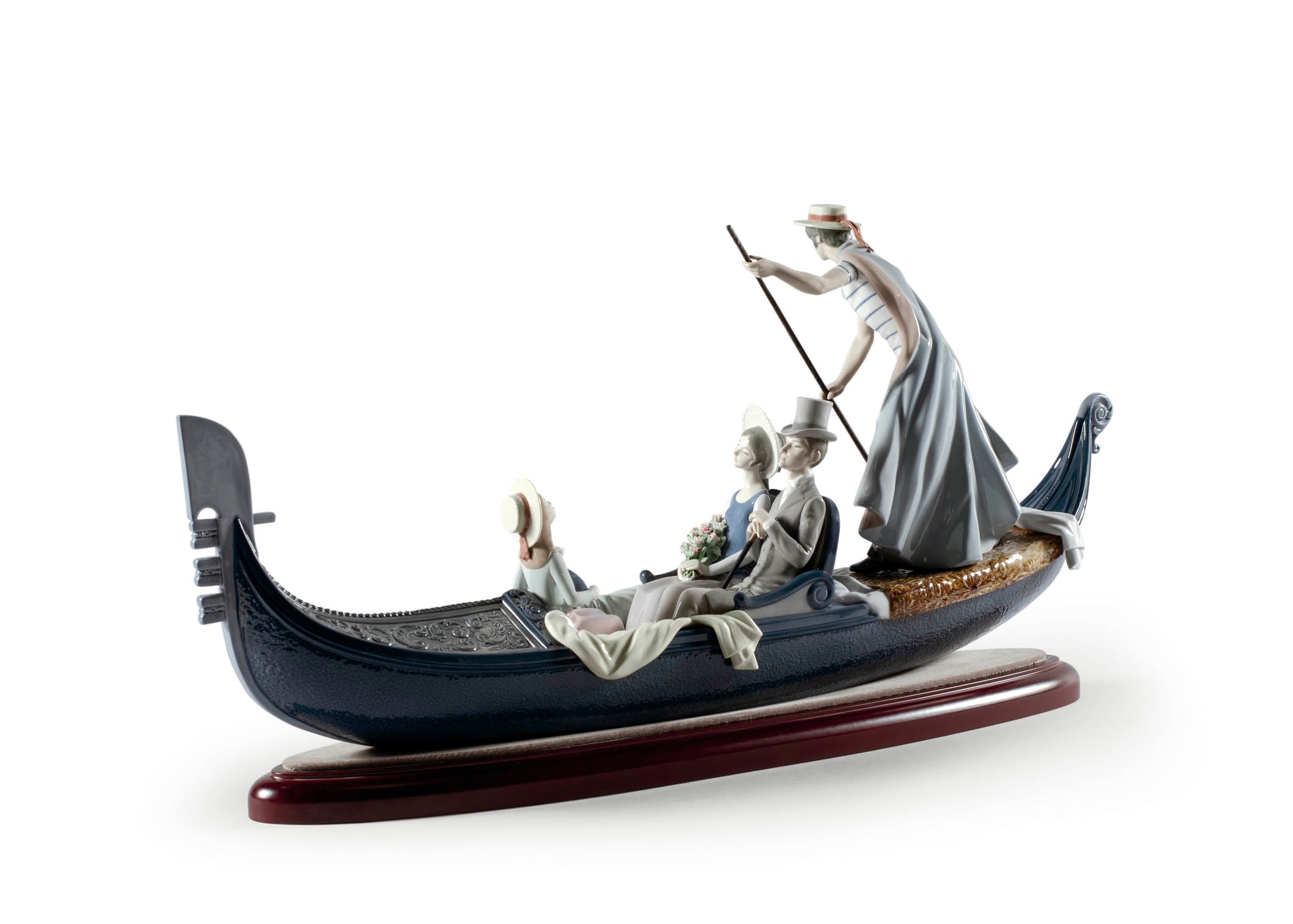 Imagen 2 de Figura Decorativa novios En la góndola. Serie numerada Lladró - Blanco Blanco