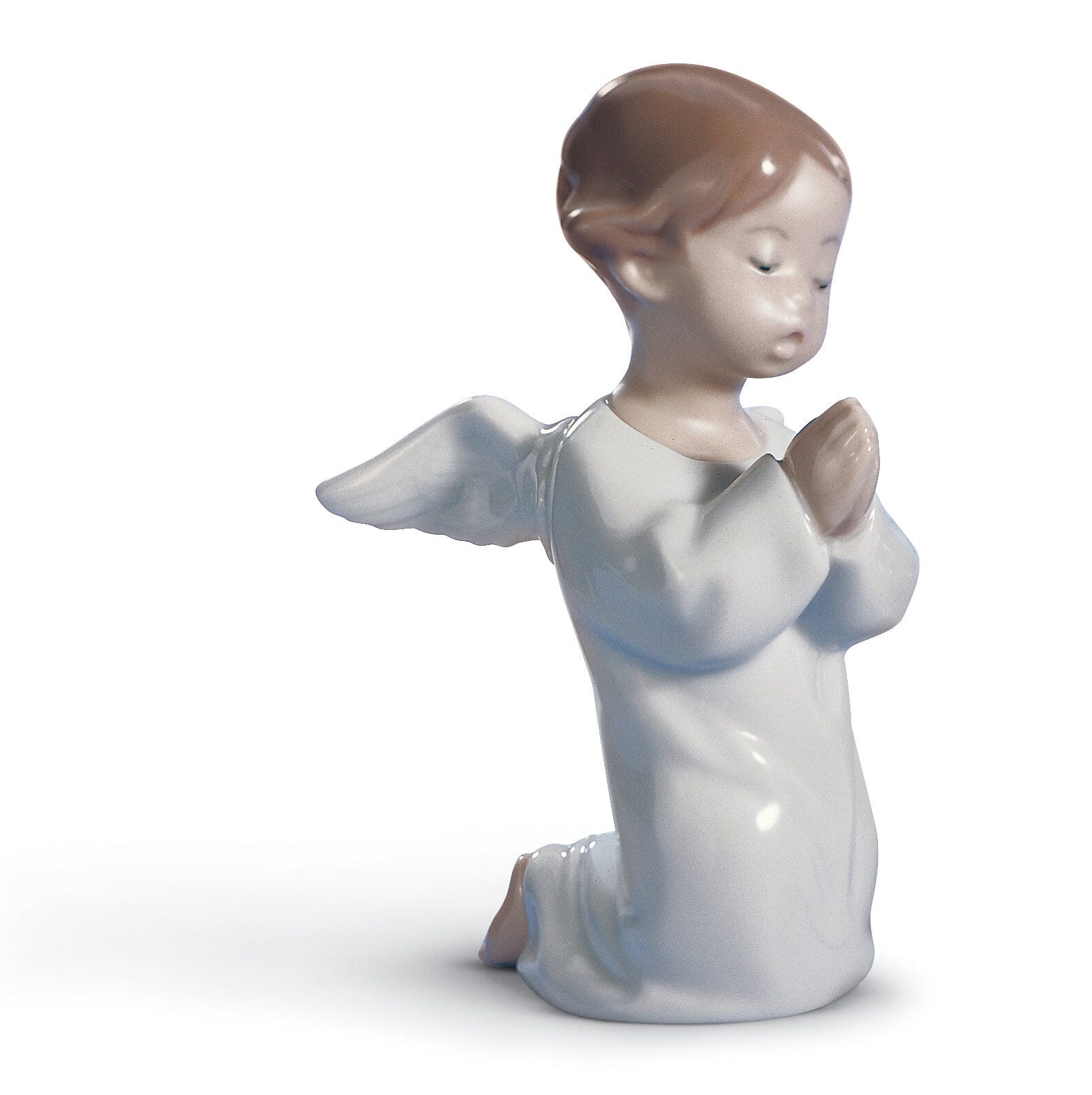Imagen 0 de Figura decorativa Ángel Orando Lladró Blanco