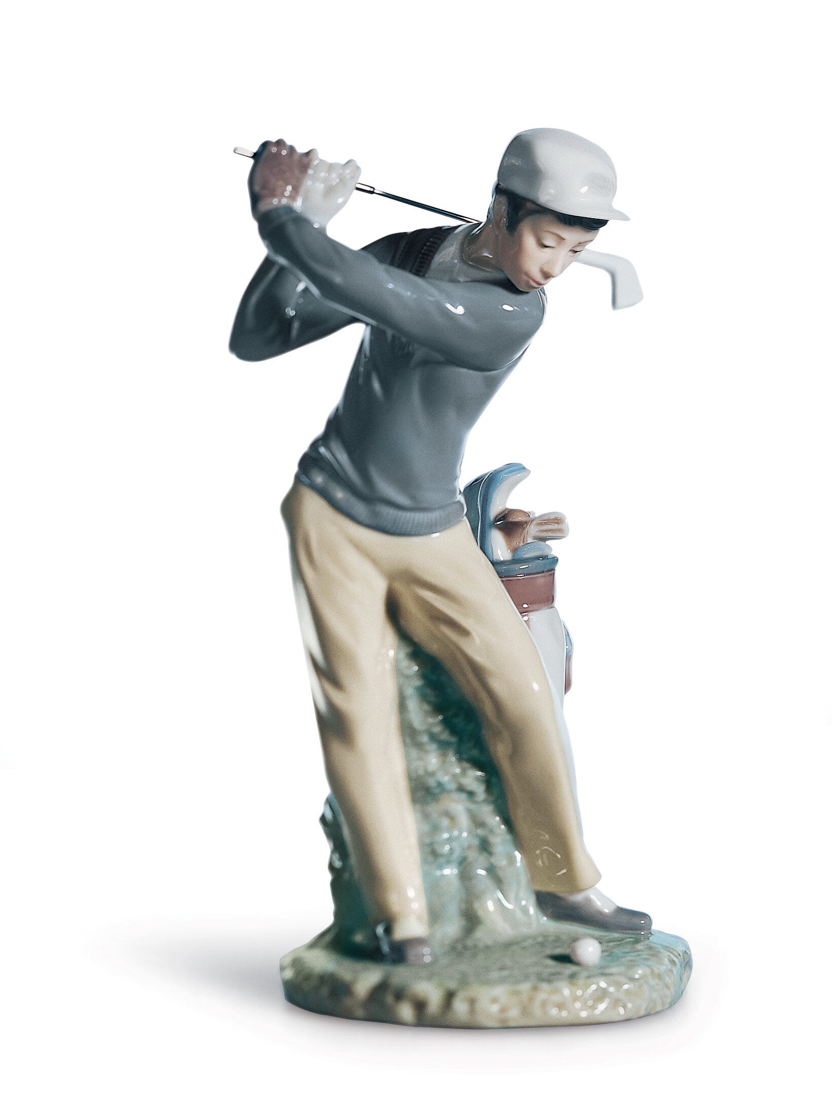 Imagen 2 de Figura decorativa Jugador de golf Lladró - Multicolor Multicolor