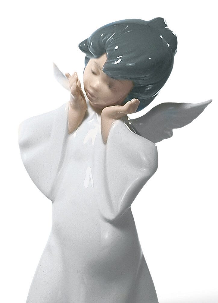 Imagen 3 de Figura decorativa Ángel mímico Lladró - Blanco Blanco
