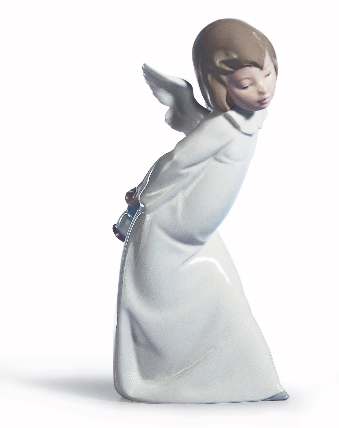 Imagen 0 de Figura decorativa Ángel Farolero Lladró Blanco