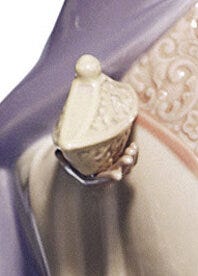 Imagen 5 de Figura decorativa Rey Baltasar en Belén Lladró - Morado Morado