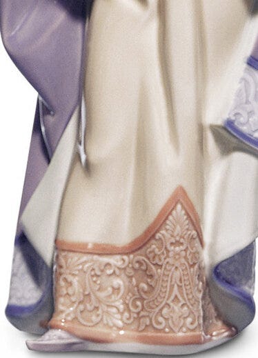 Imagen 3 de Figura decorativa Rey Baltasar en Belén Lladró - Morado Morado