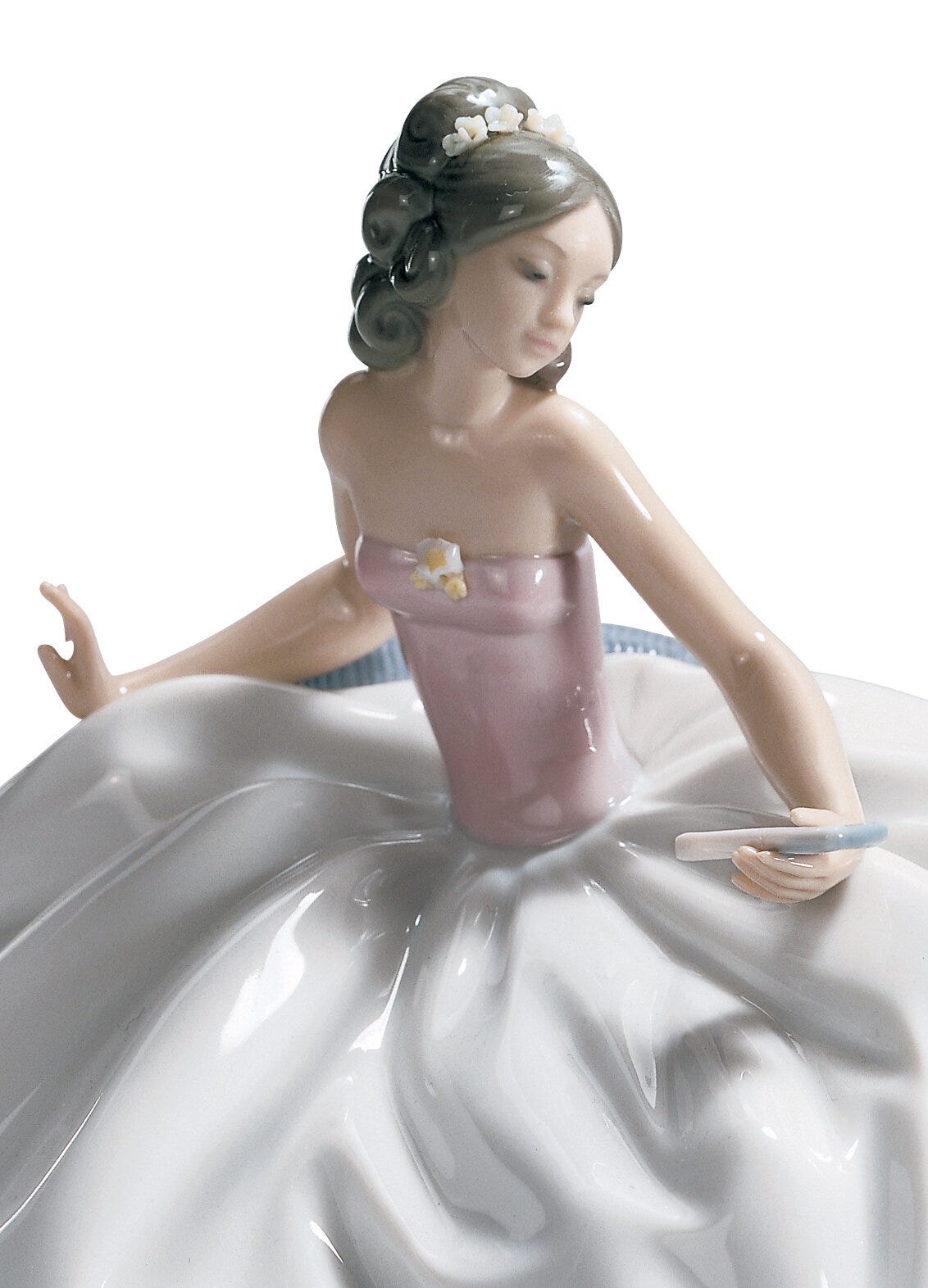 Imagen 3 de Figura decorativa Sentada en la fiesta Lladró - Blanco Blanco