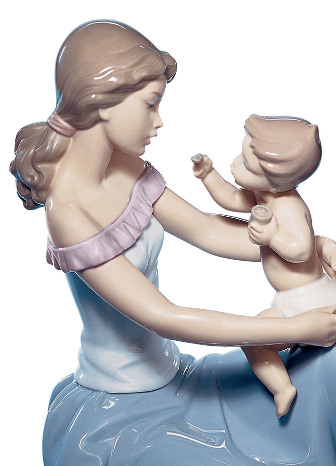 Imagen 2 de Figura madre Una para ti, otra para mí Lladró - Azul Azul