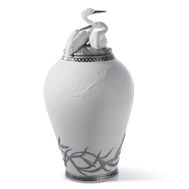Imagen 0 de Tibor garzas reales. Lustre plata Lladró