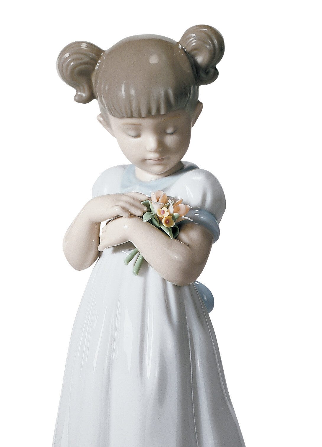 Figura decorativa Niña Flores para Mamá Lladró - Blanco Blanco-2