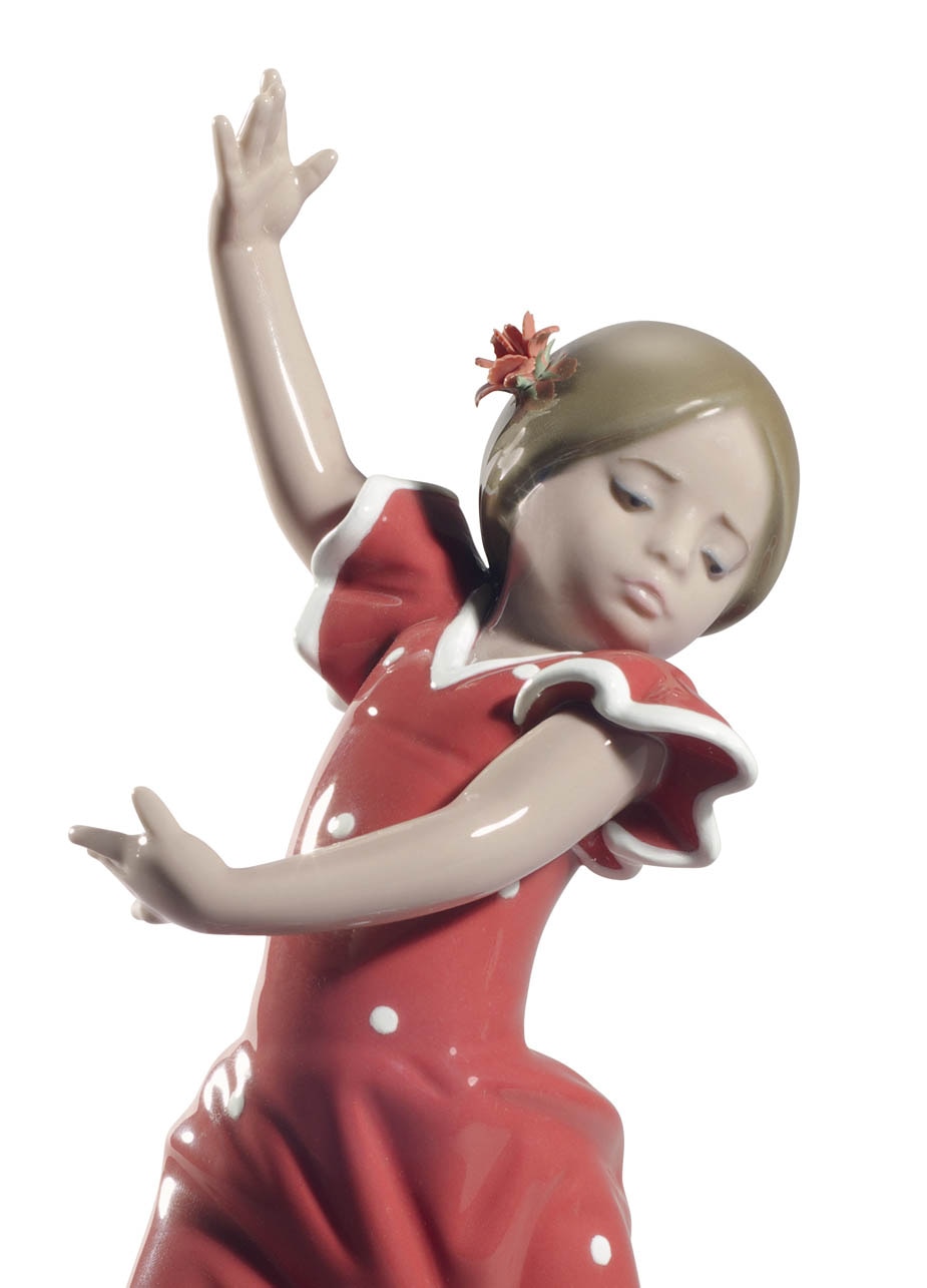 Imagen 2 de Figura Bailaorita con los brazos arriba. Rojo Lladró - Rojo / Blanco Rojo / Blanco