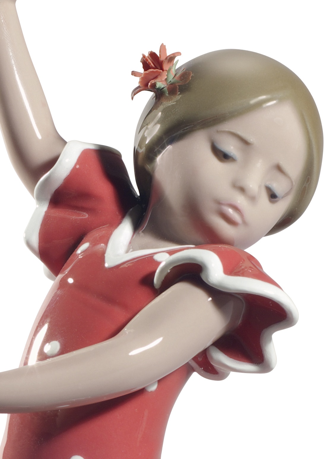 Imagen 3 de Figura Bailaorita con los brazos arriba. Rojo Lladró - Rojo / Blanco Rojo / Blanco