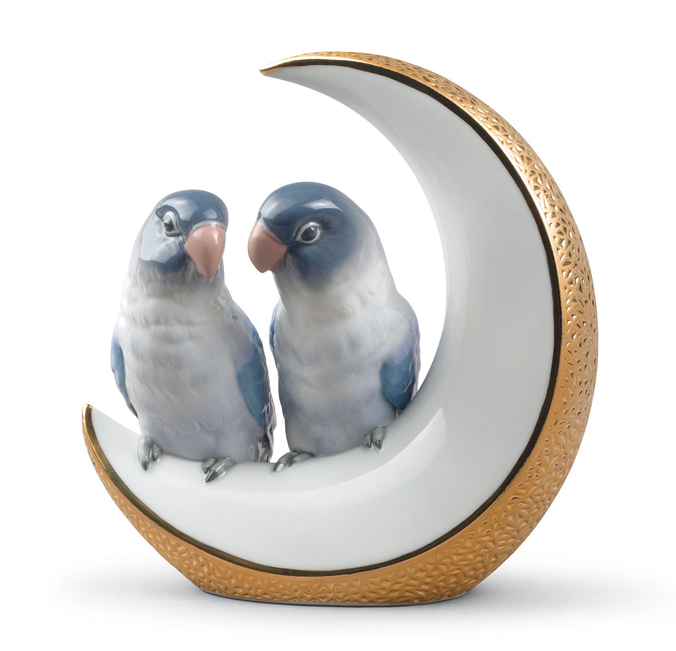 Imagen 1 de Figura decorativa Pájaros Llévame a la Luna Lustre Lladró - Oro Oro