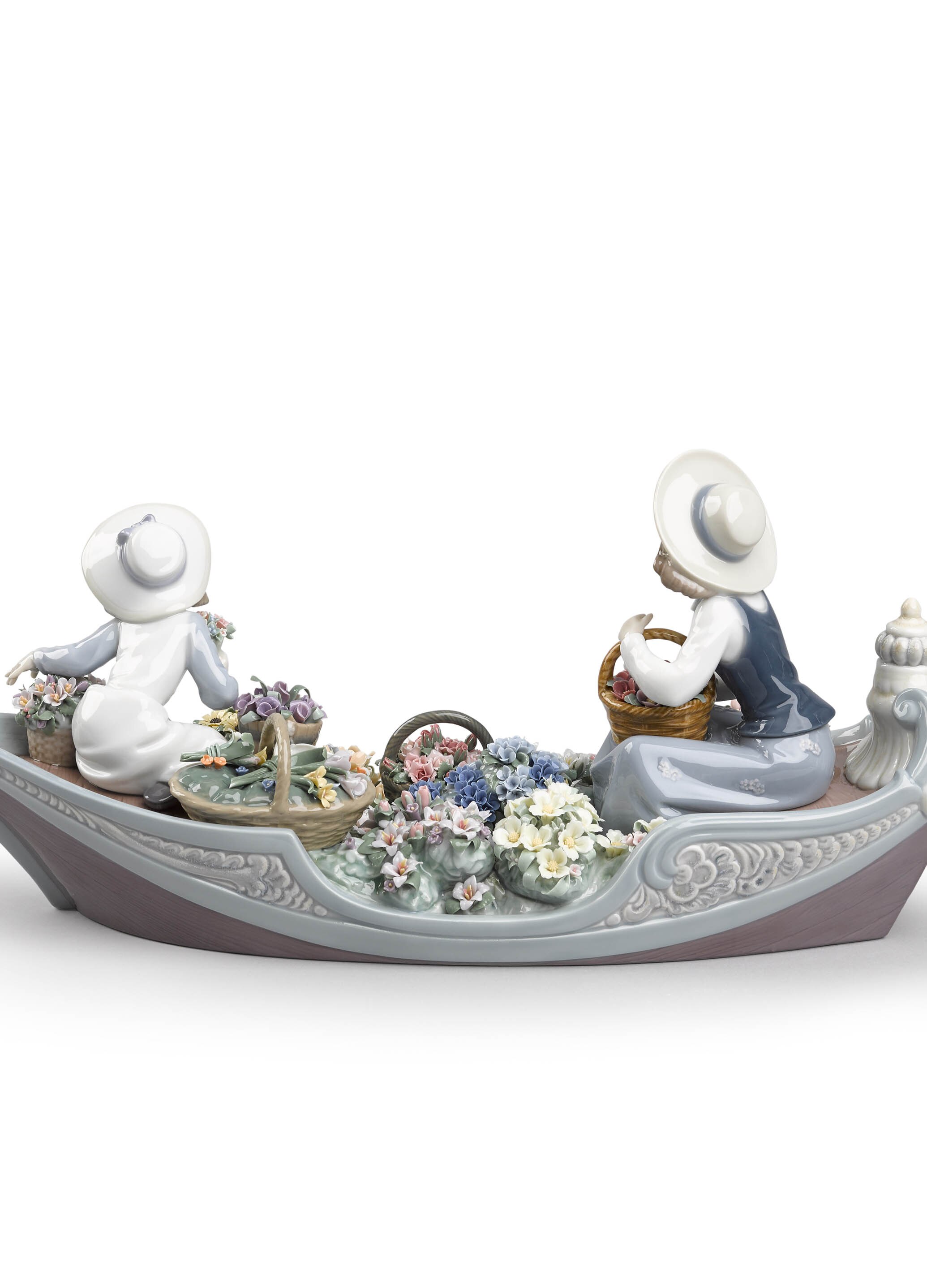 Imagen 2 de Figura Decorativa niñas Puesto de flores fluvial Lladró - Multicolor Multicolor