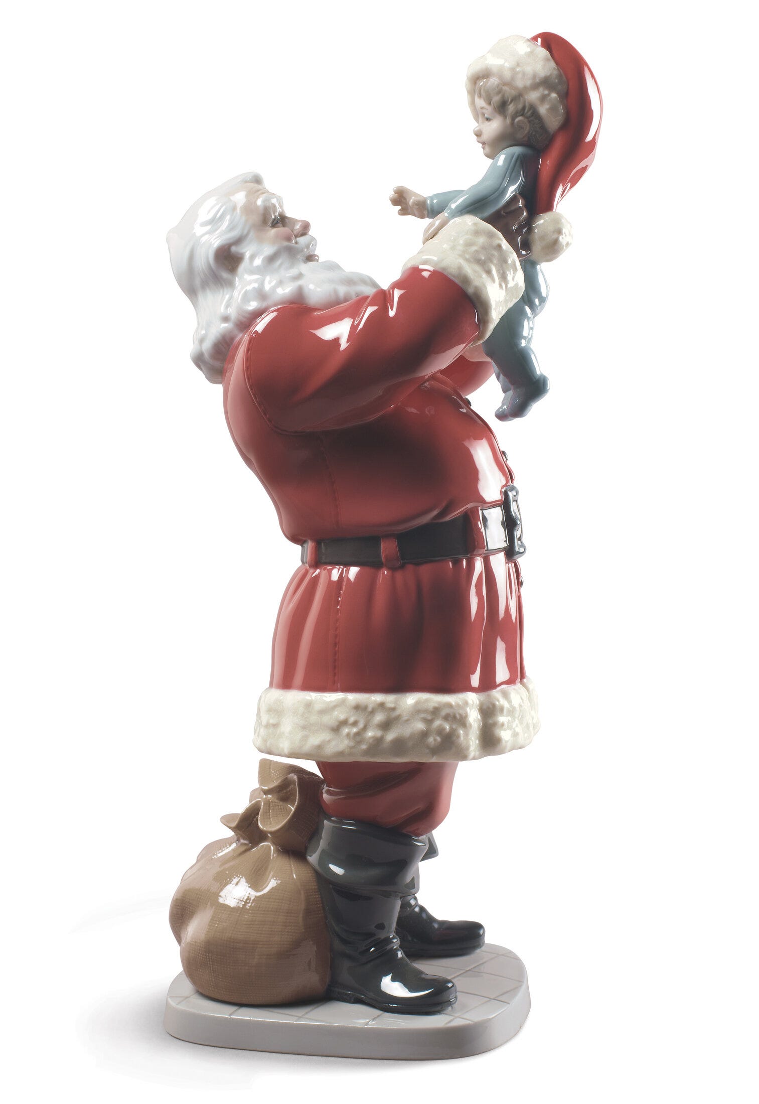 Imagen 1 de Figura decorativa ¡Feliz Navidad Papá Noel! Lladró - Blanco / Rojo Blanco / Rojo