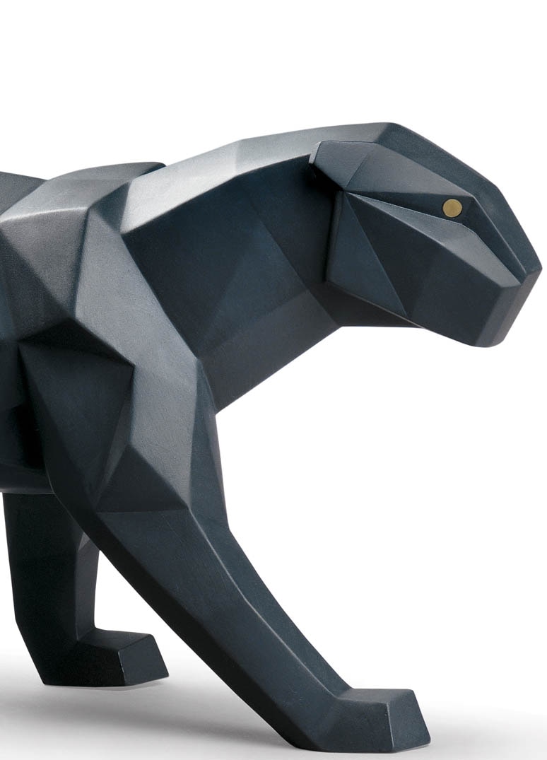 Imagen 3 de Figura Decorativa Pantera. Negro mate Lladró - Negro Negro