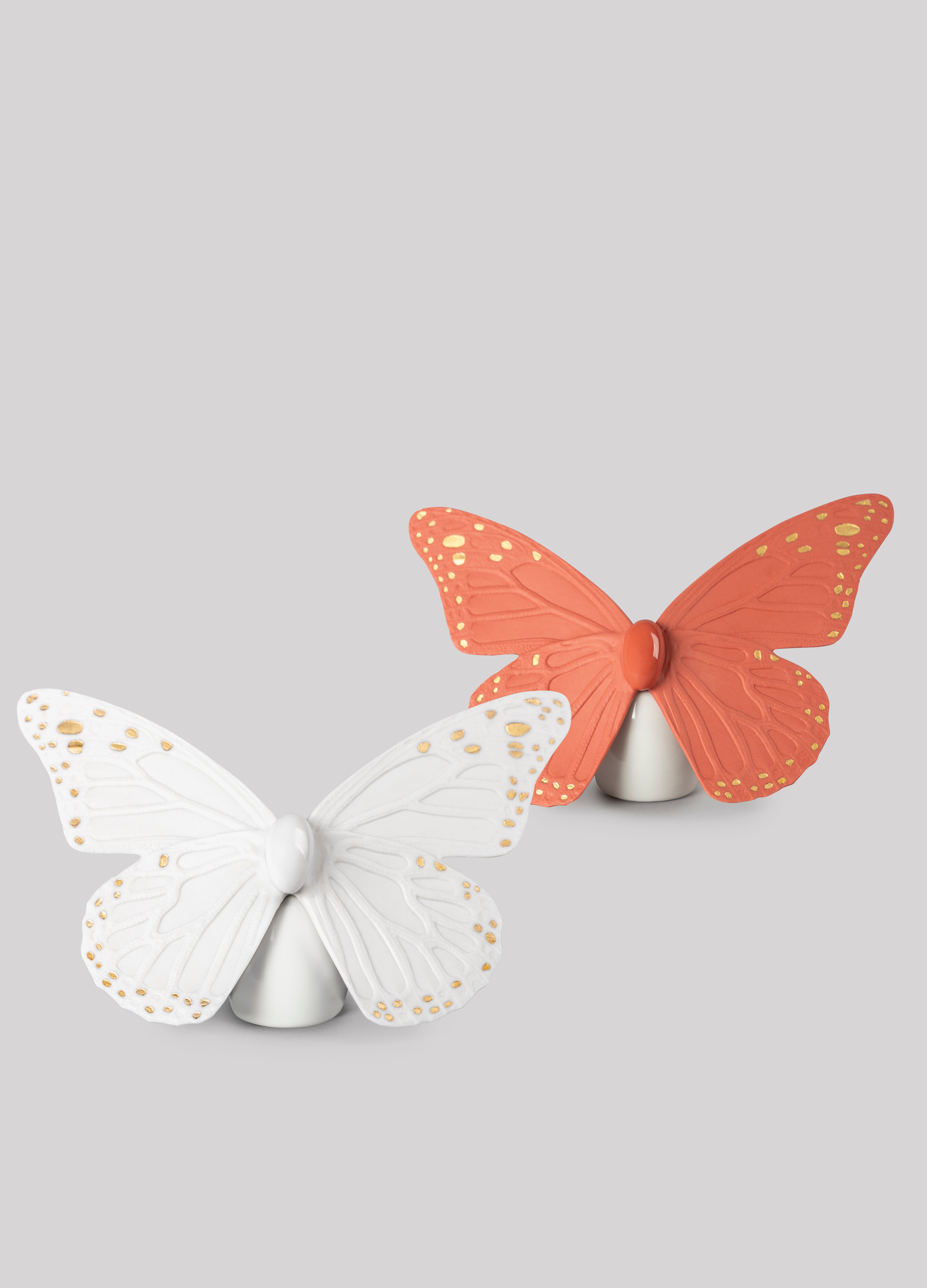 Imagen 5 de Figura Mariposa. Lustre oro y coral Lladró - Coral Coral