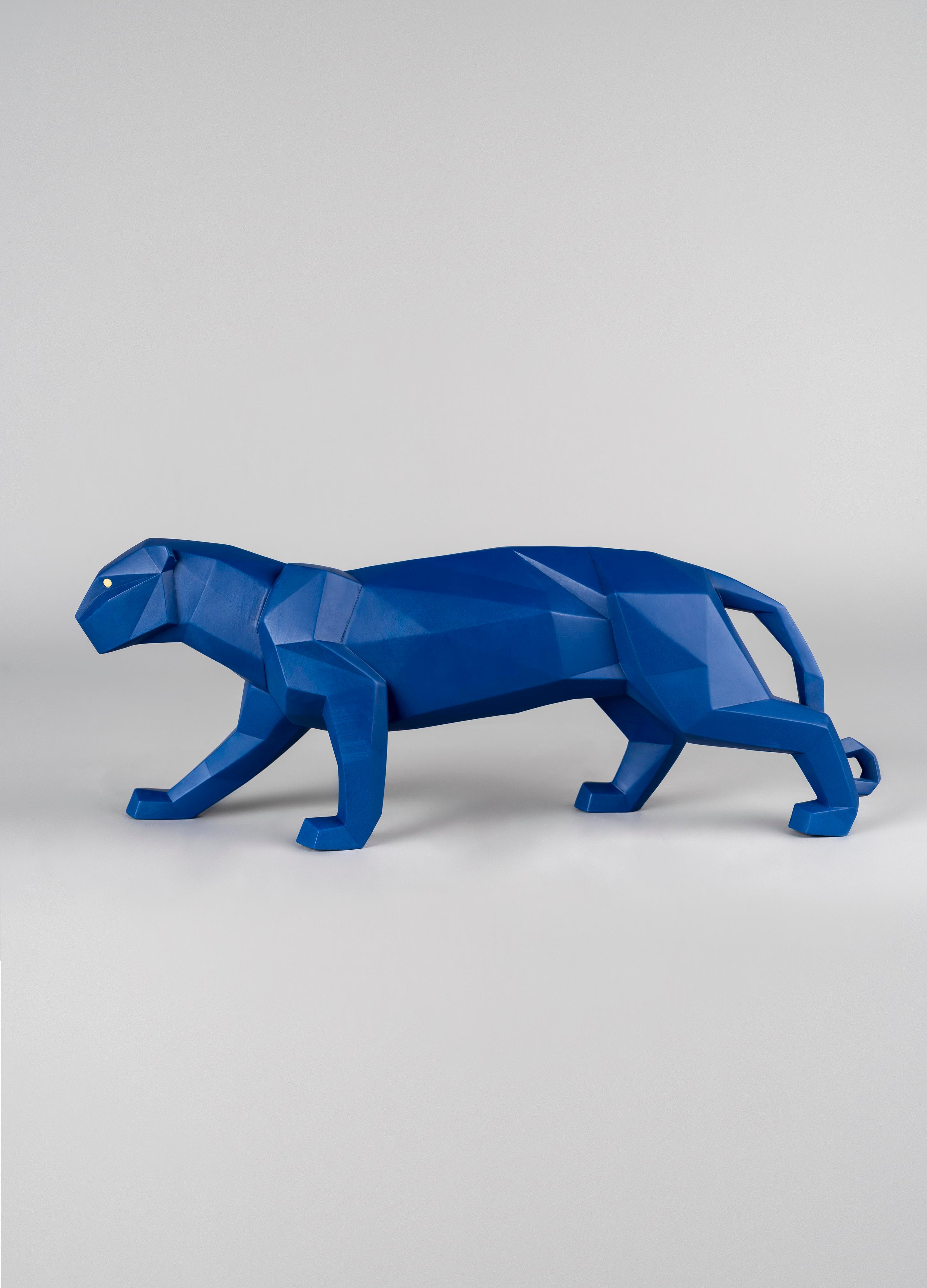 Imagen 4 de Figura Pantera. Azul mate Lladró - Azul Azul